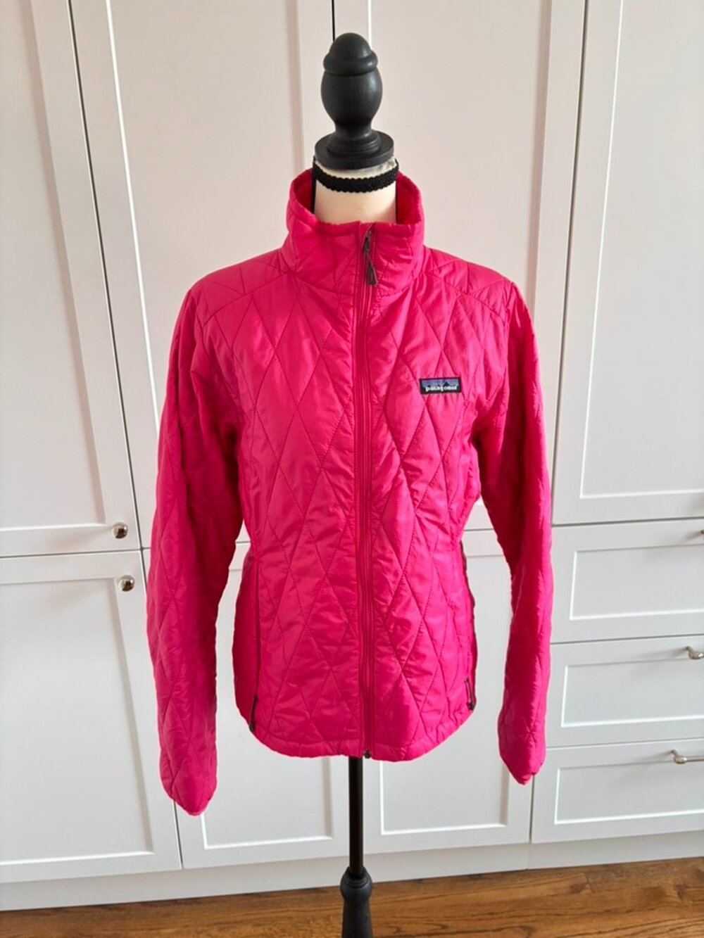 Patagonia Nano Puff Insulated Jacket Womens Medium Pink Magenta PrimaLoft Used